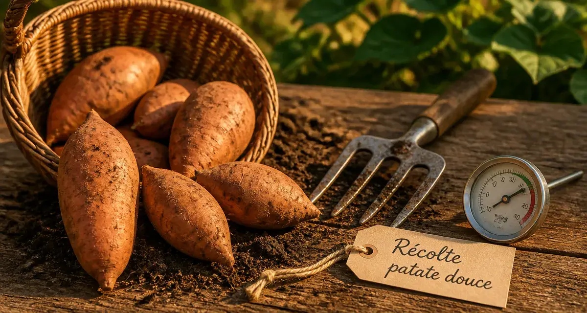 Quand récolter les patates douces avant le gel, patates douces fraîchement récoltées