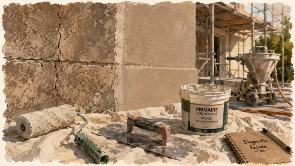 Renovation facade maison : diagnostic fissure ou humidité avant enduit